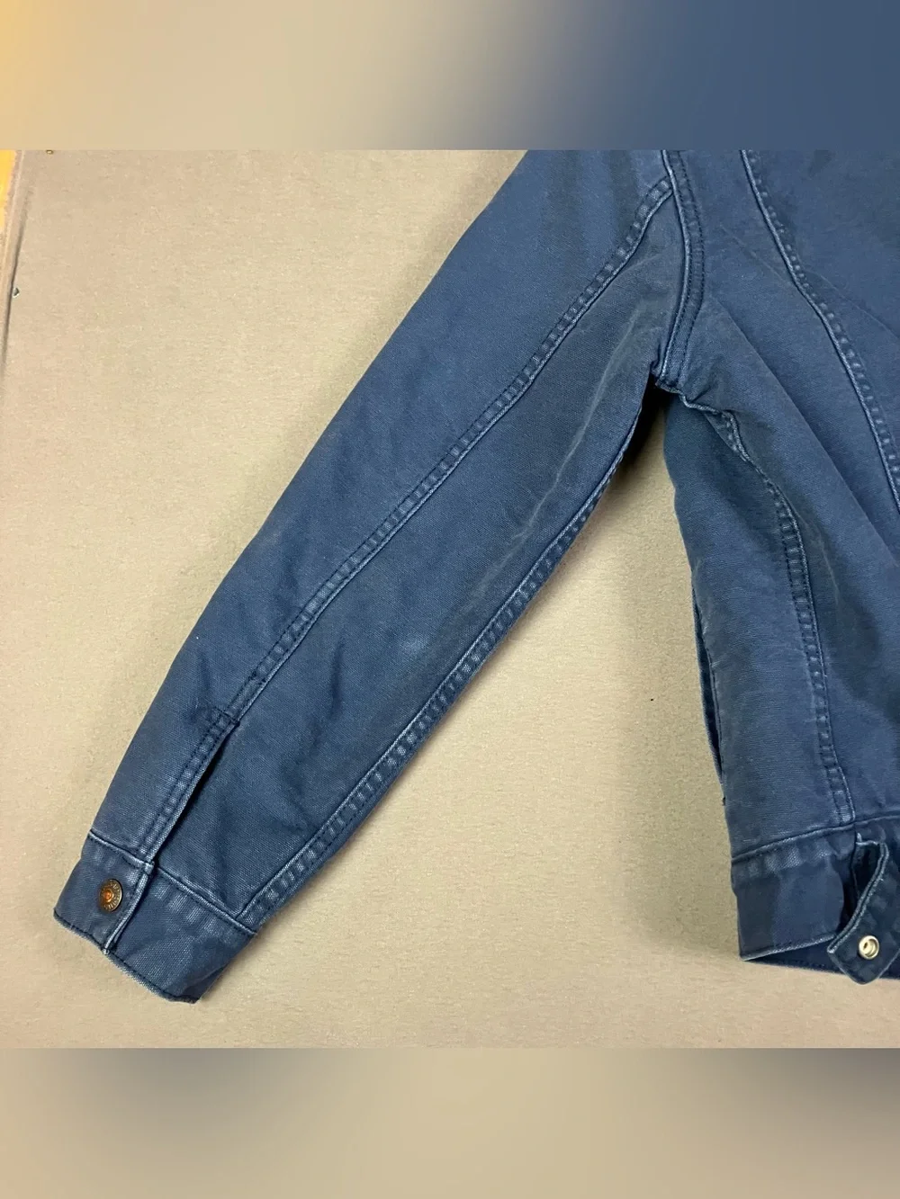 Levi's Men’s Size S Trucker Sherpa Lined Denim Jean Jacket Navy Blue